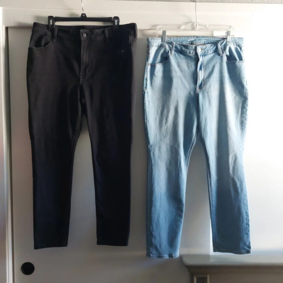 2 pair Women's High-Rise jeans size 16P Old Navy Straightleg & Skinny Casual - Picture 9 of 9